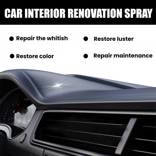 Homonth Car Plastic & Leather Revitalizer - Easy-to-Use Interior Restorer with Seat Leather Wax, Enhances Vehicle Beauty & Care 100ml